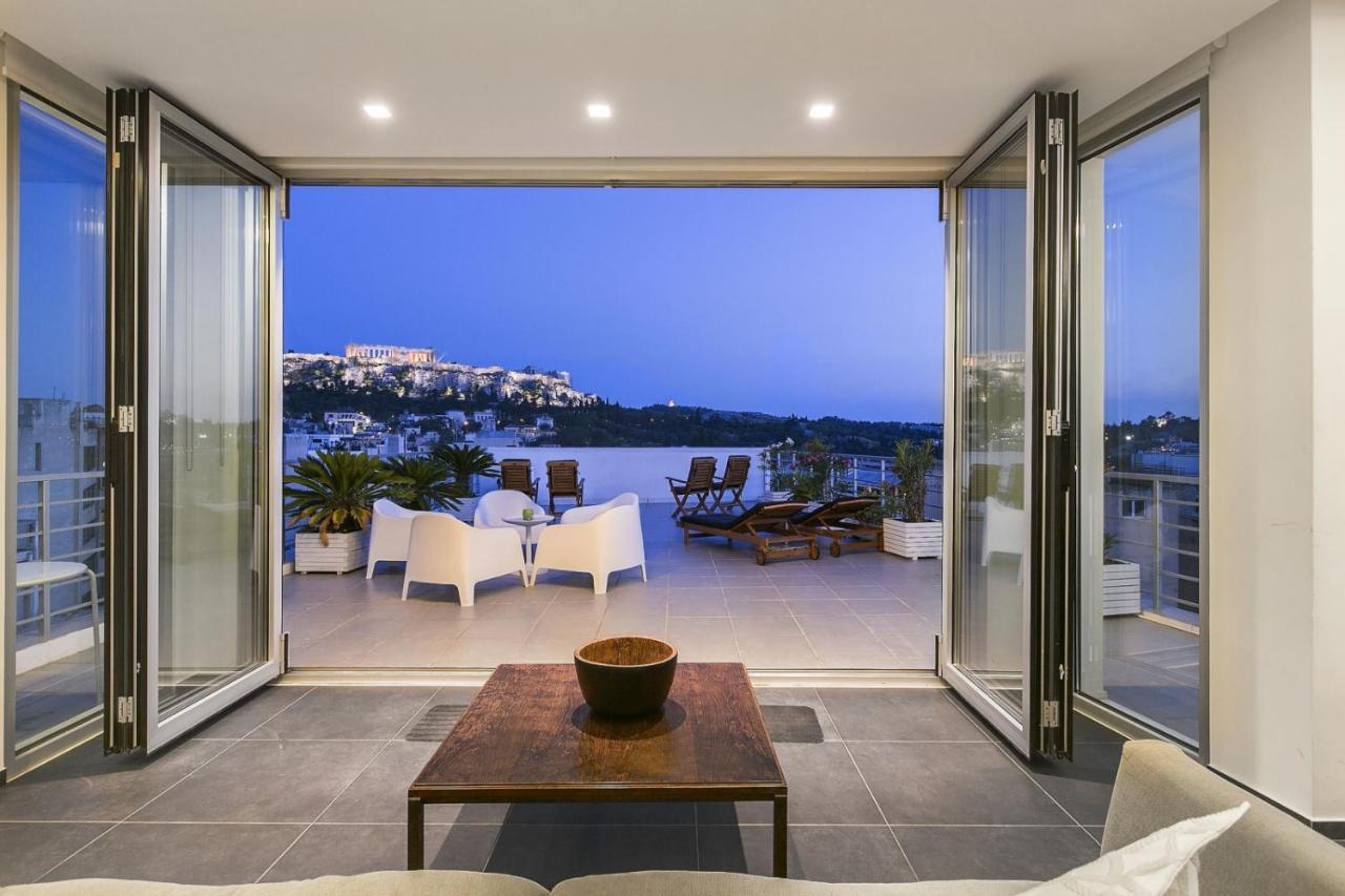 Acropolis Panorama View Penthouse With Private Terraces A Contemporary Parthenon Apartment เอเธนส์ ภายนอก รูปภาพ