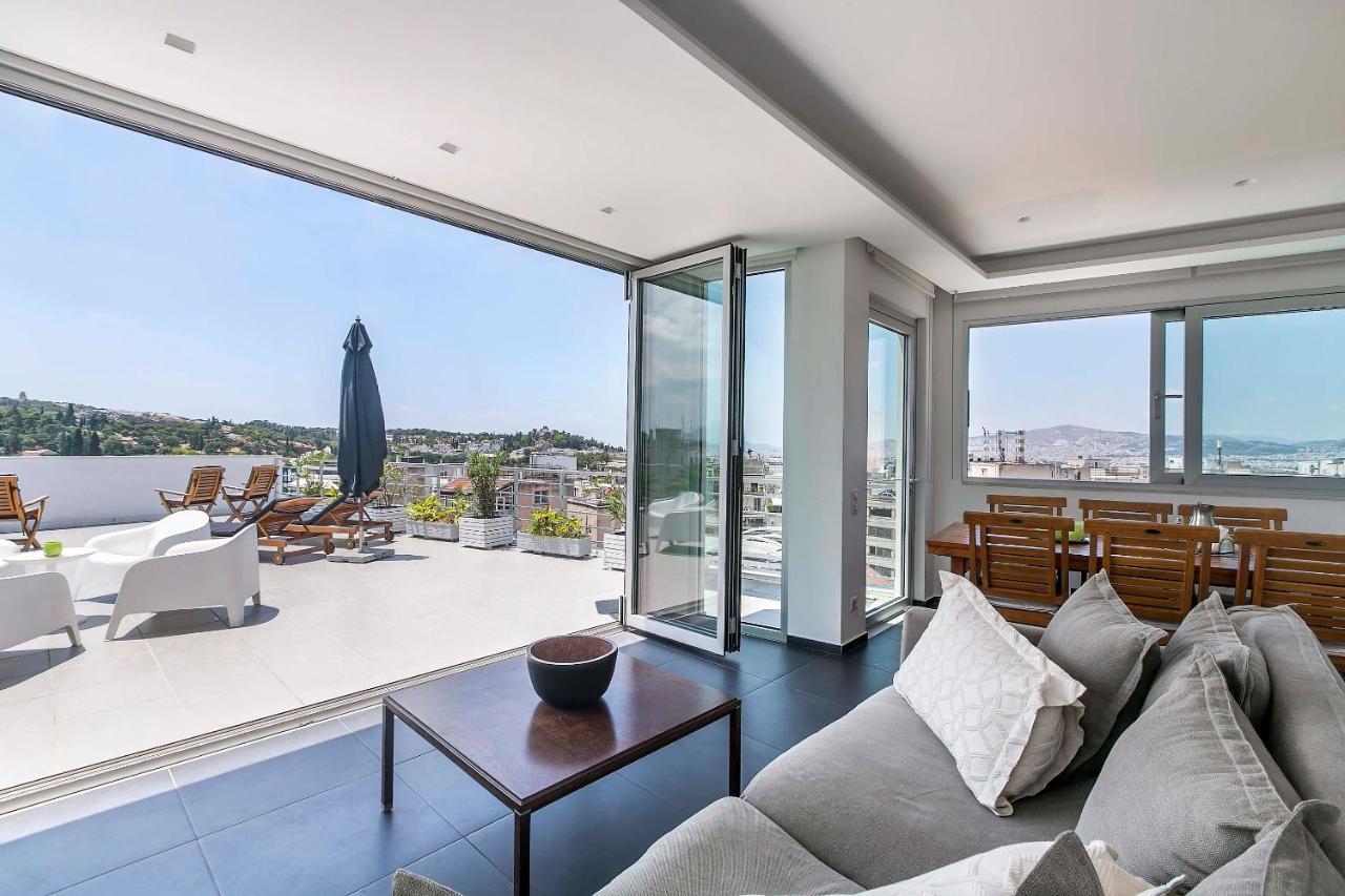 Acropolis Panorama View Penthouse With Private Terraces A Contemporary Parthenon Apartment เอเธนส์ ภายนอก รูปภาพ