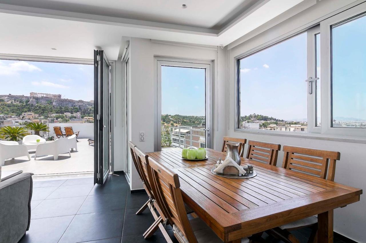 Acropolis Panorama View Penthouse With Private Terraces A Contemporary Parthenon Apartment เอเธนส์ ภายนอก รูปภาพ
