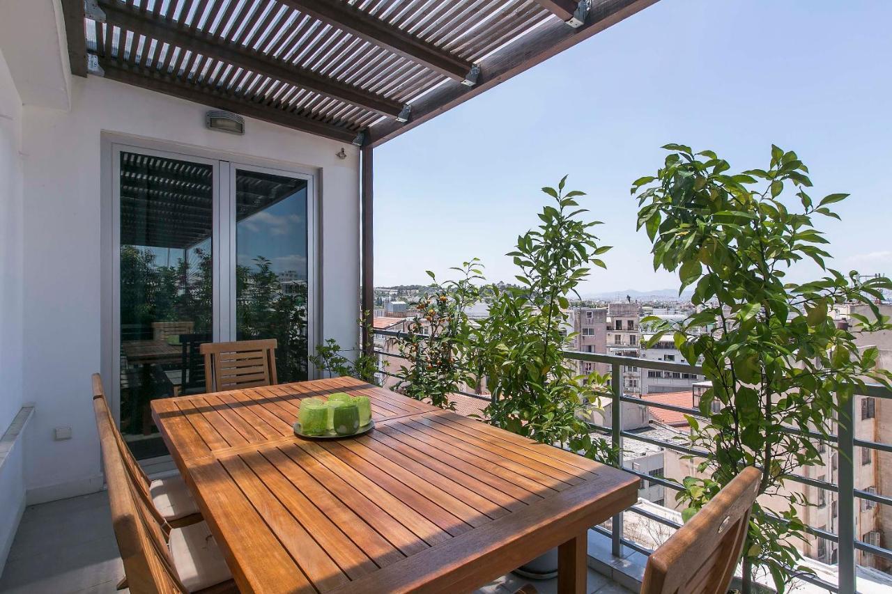 Acropolis Panorama View Penthouse With Private Terraces A Contemporary Parthenon Apartment เอเธนส์ ภายนอก รูปภาพ