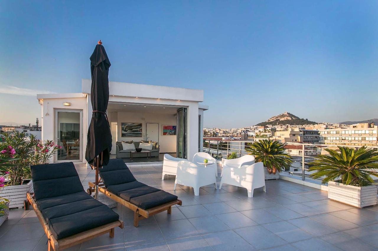 Acropolis Panorama View Penthouse With Private Terraces A Contemporary Parthenon Apartment เอเธนส์ ภายนอก รูปภาพ